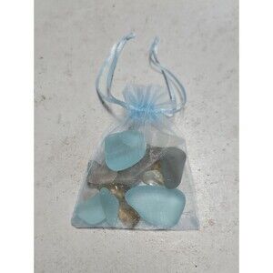 Mixed Sea Glass Collection - Blue, White, Gray